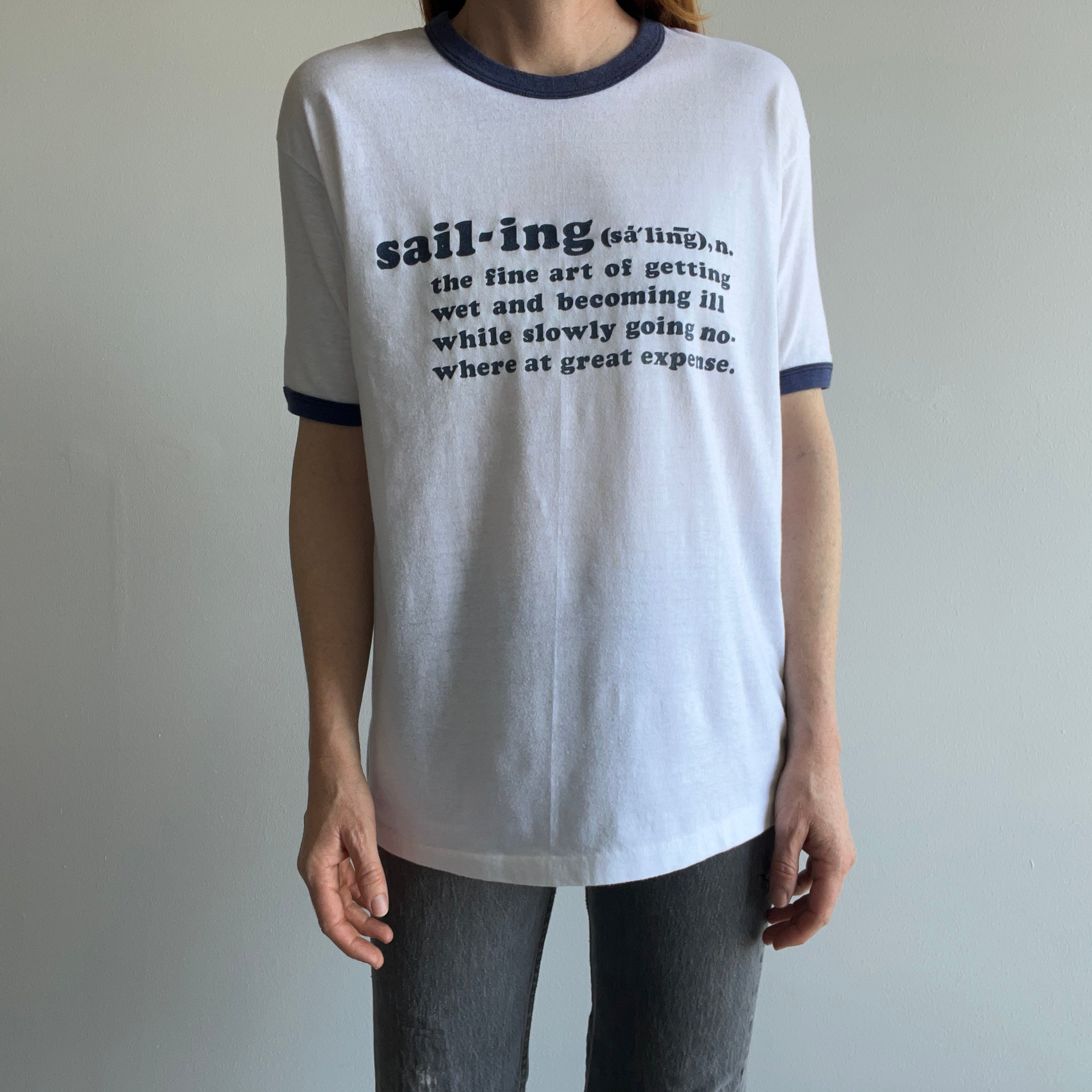 1980s Sail-ing (n) Ring T-Shirt by Hanes