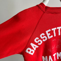 1980s B.A.M Bassett Area Matmen DIY Wrestling Sweatshirt - The Backside