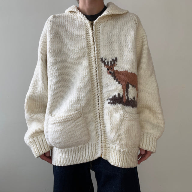 1970s Cowichan Zip Up Sweater