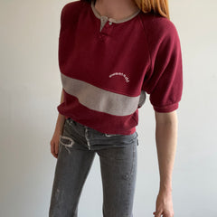 1980s Sweats Color Block Warm Up Henley