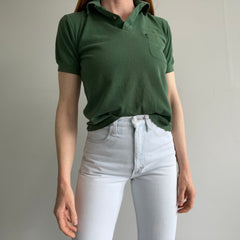 1970/80s Dark Green Smaller Sized Pocket Polo - So Good