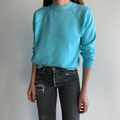 1970s Blank Aqua Sweatshirt - WOW