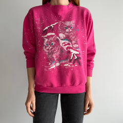 1980/90s Cats in the Snow Masterpiece Sweatshirt