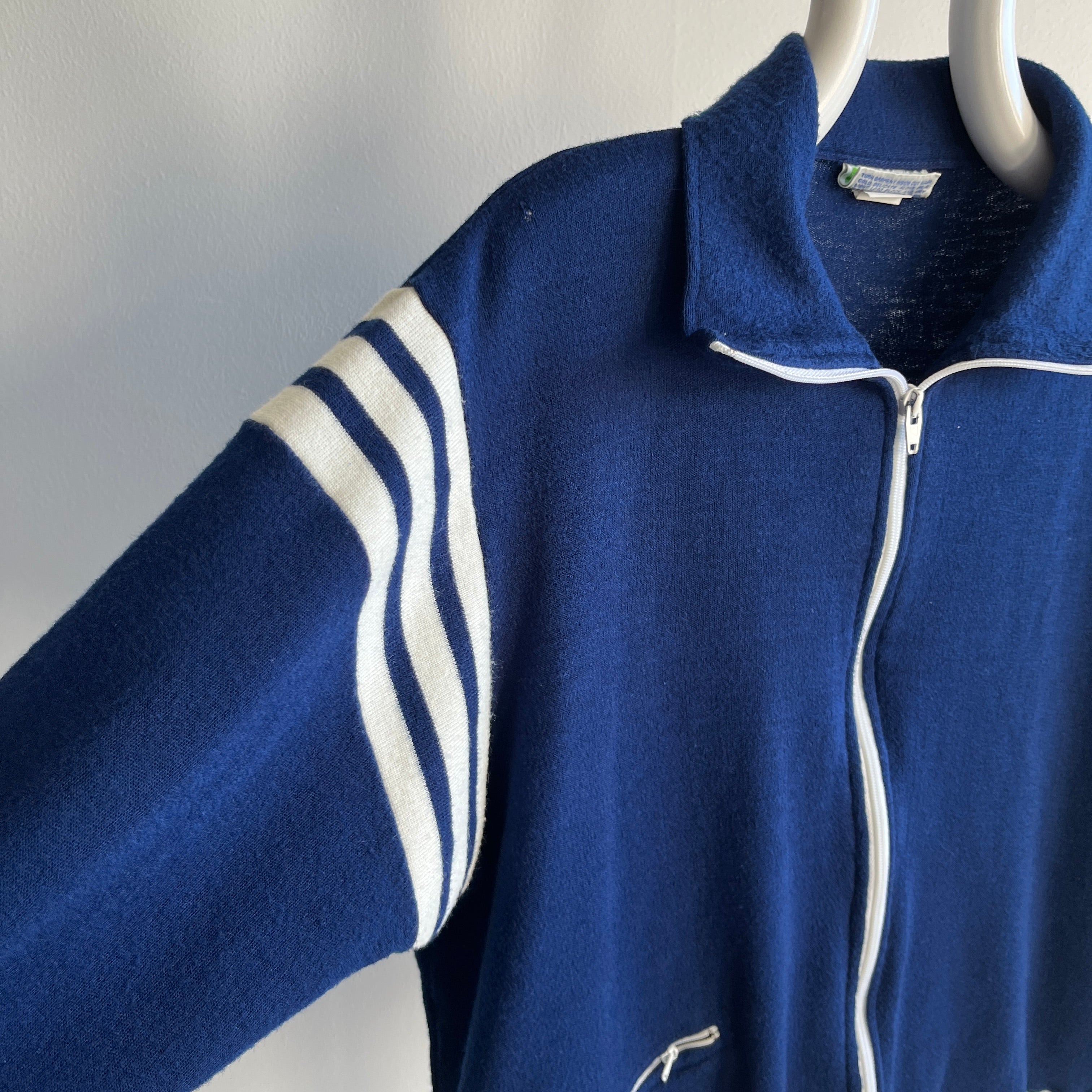 1970s Mock Neck Zip Up - Oh SO Soft and Slouchy