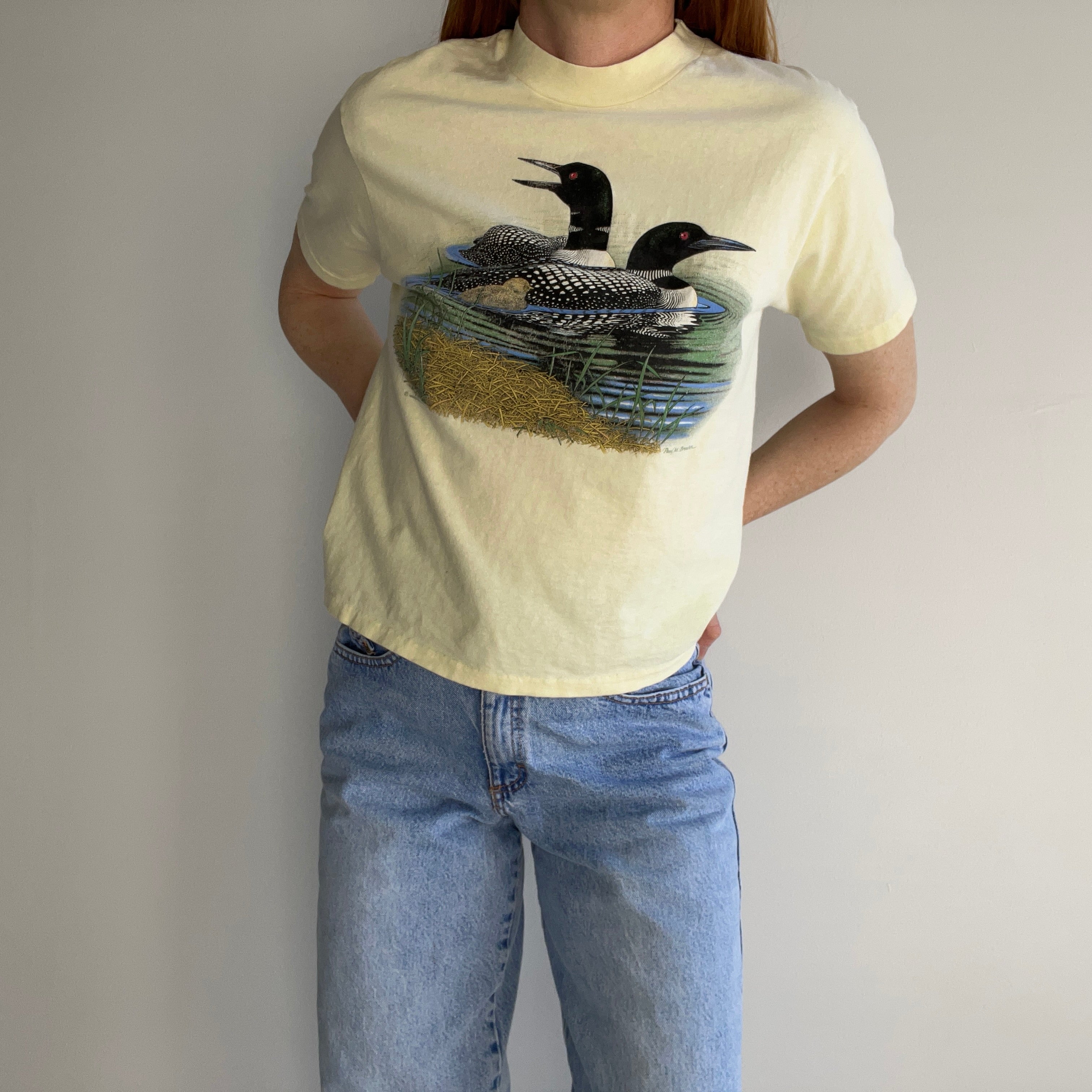 1980s Duck T-shirt with a Nice Cut/Crop