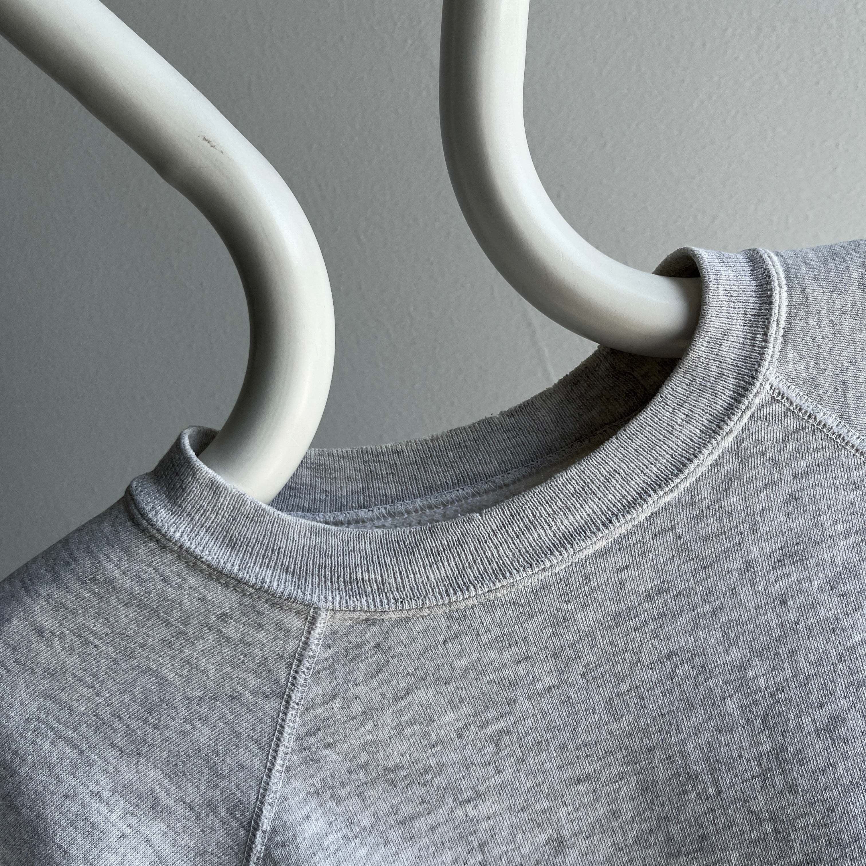 1980s Lighter Blank Gray Sweatshirt