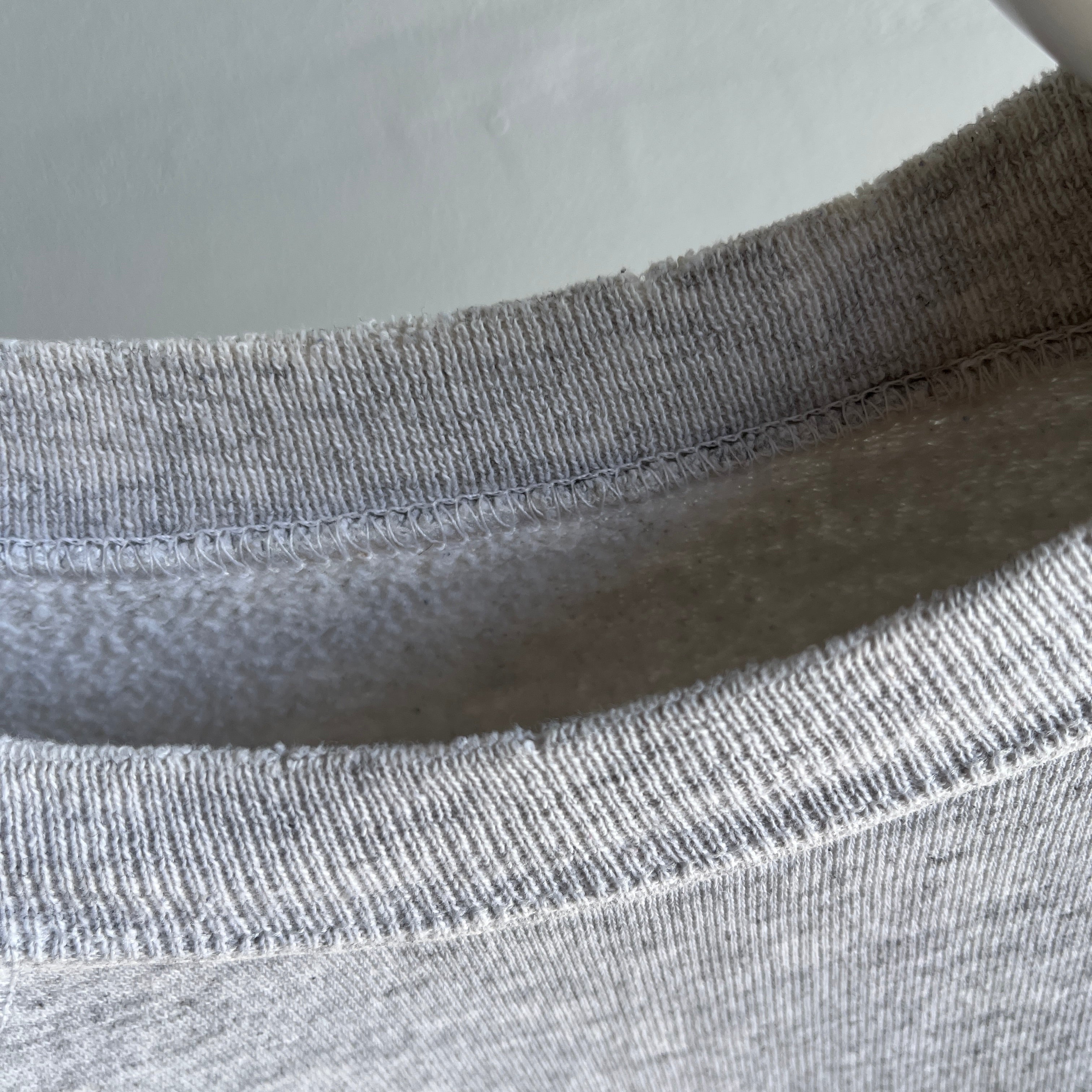 1980s Lighter Blank Gray Sweatshirt