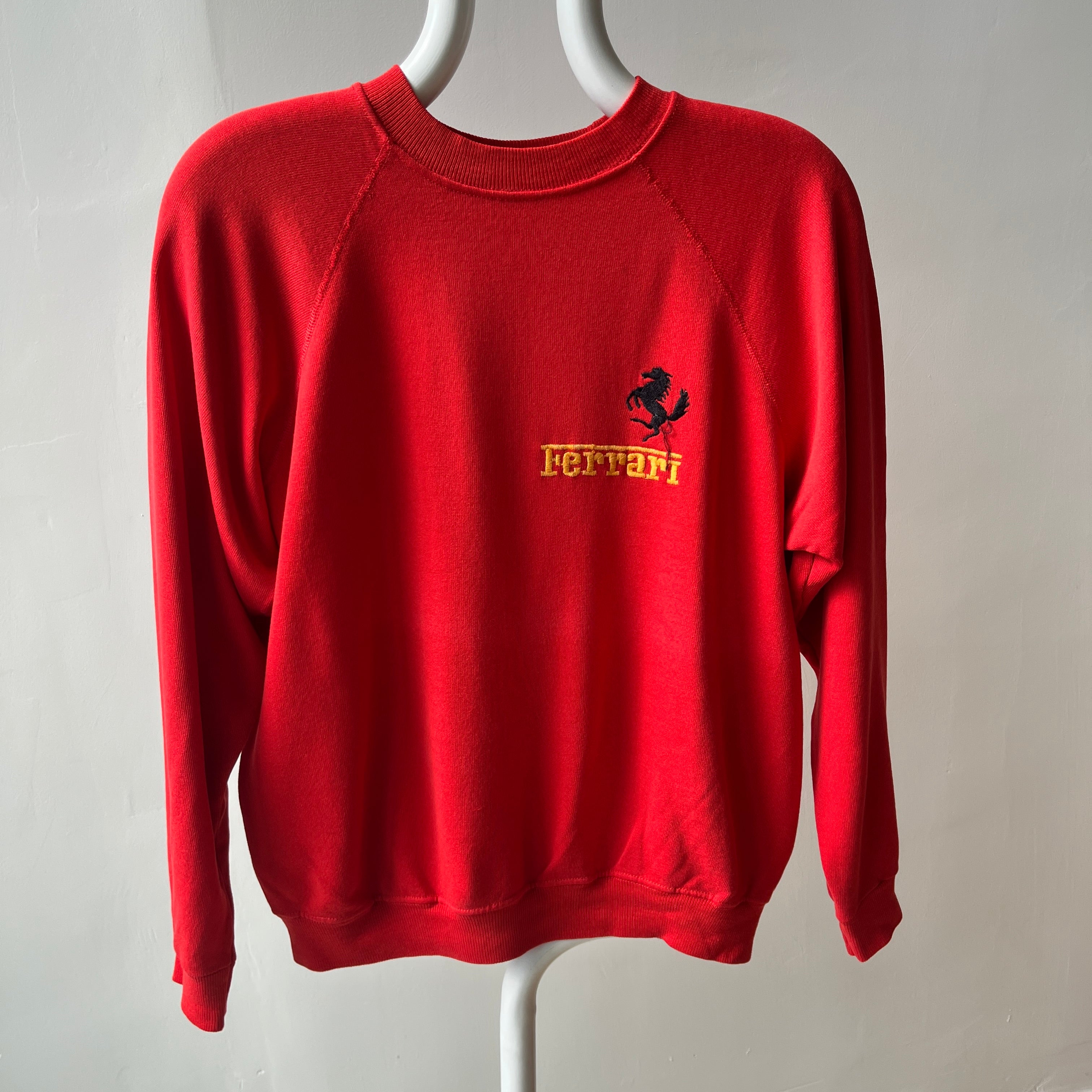 1980s Ferrari Sweatshirt with a Few Loose Threads (That are still there)