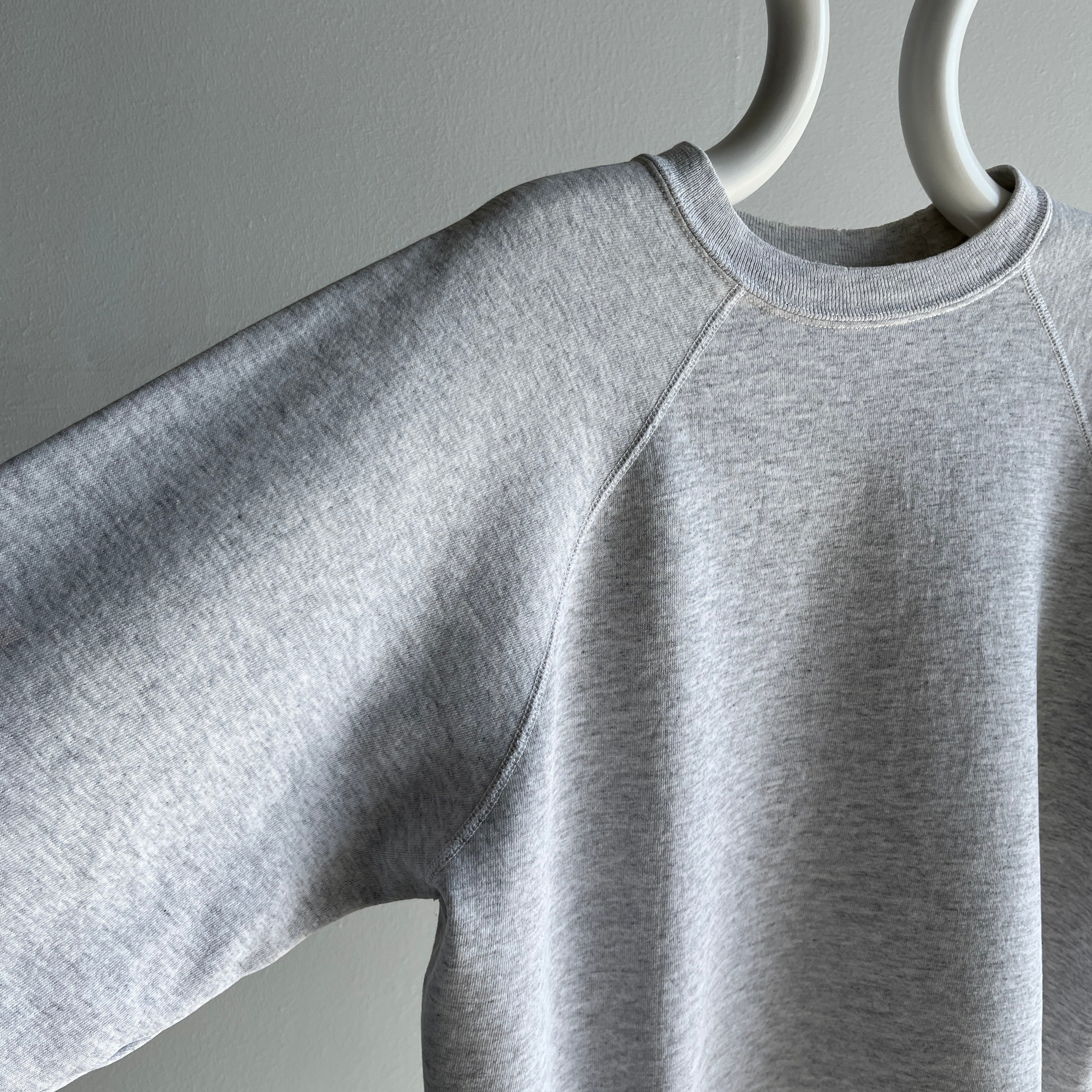 1980s Lighter Blank Gray Sweatshirt