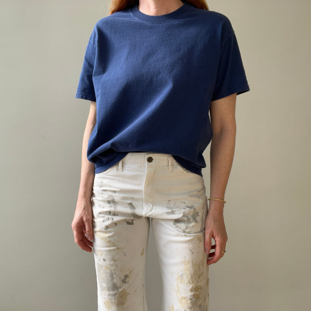 T-shirt teinté de peinture noire vierge des années 00