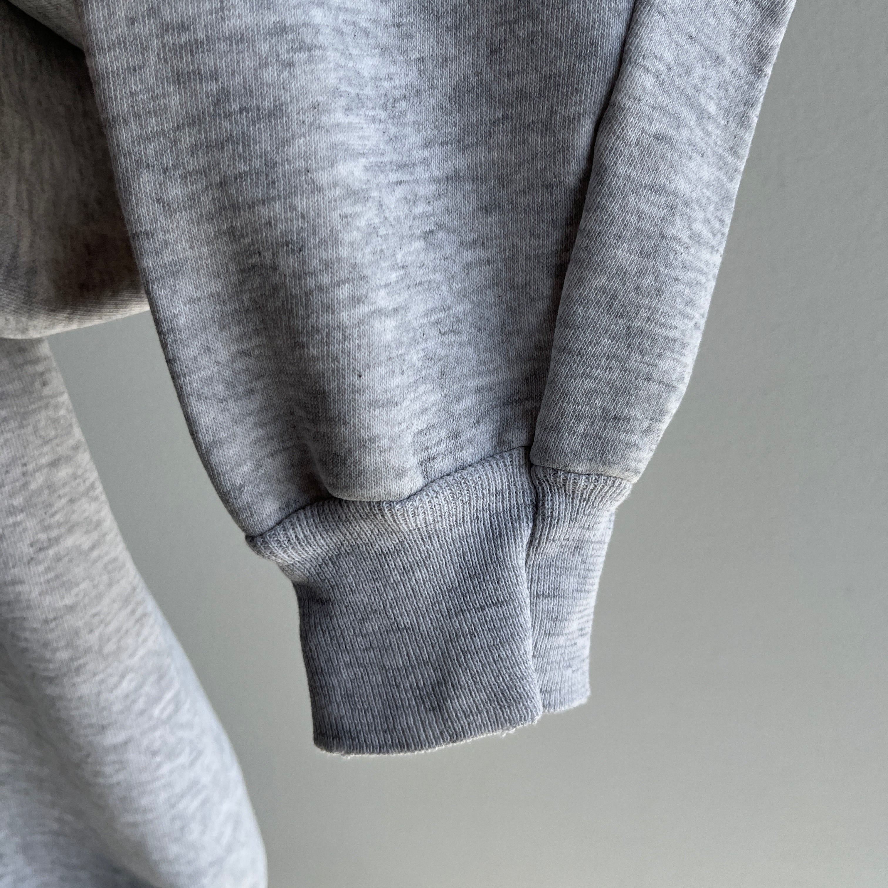 1980s Lighter Blank Gray Sweatshirt