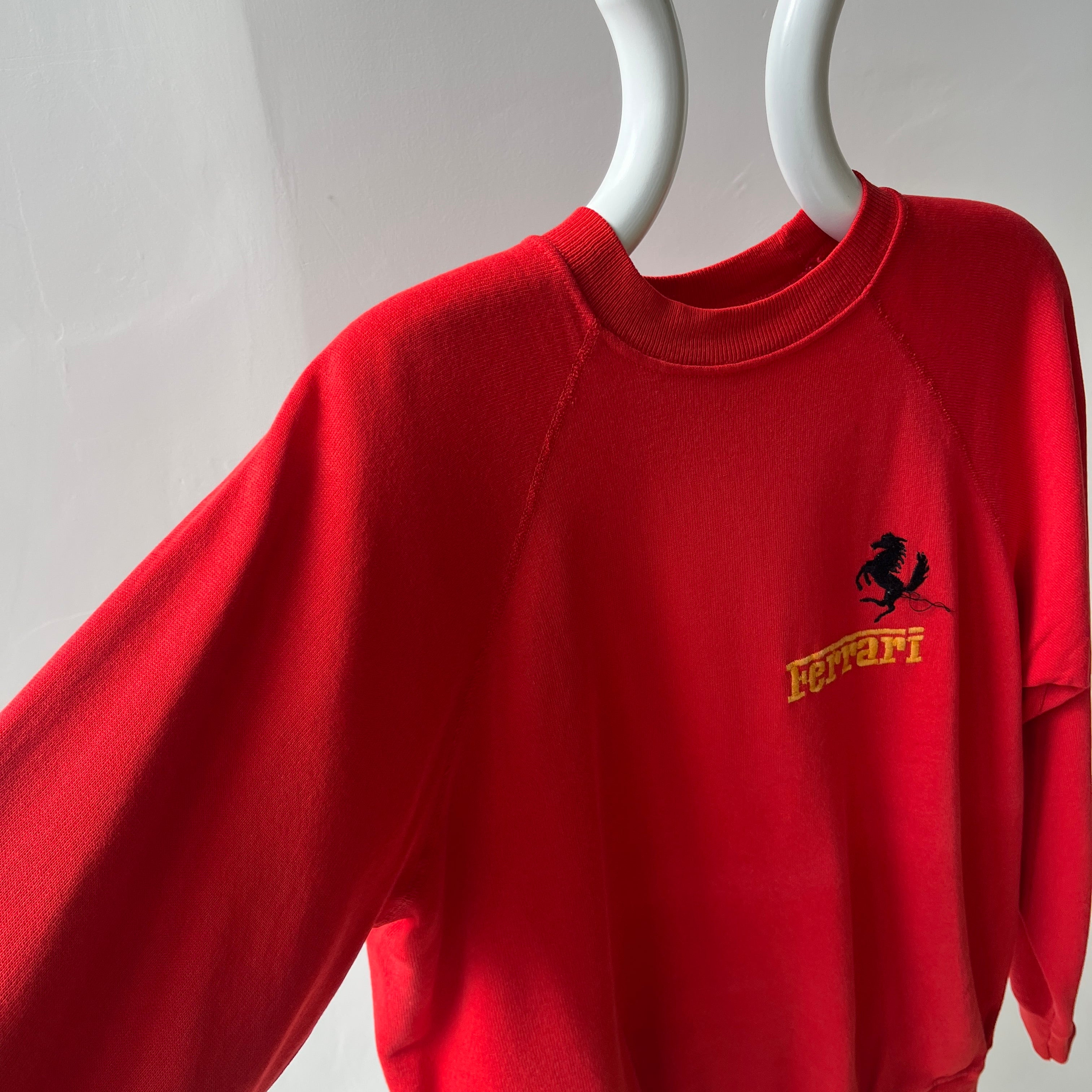 1980s Ferrari Sweatshirt with a Few Loose Threads (That are still there)