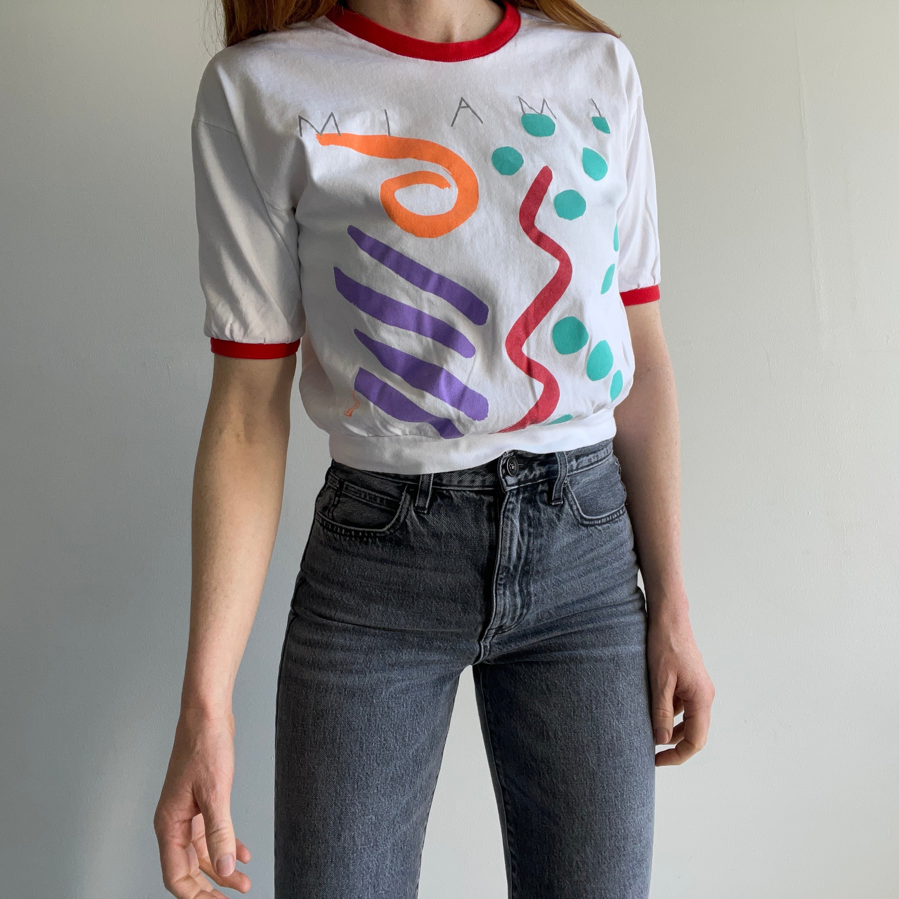 1988 Miami Ring Tee Crop Top