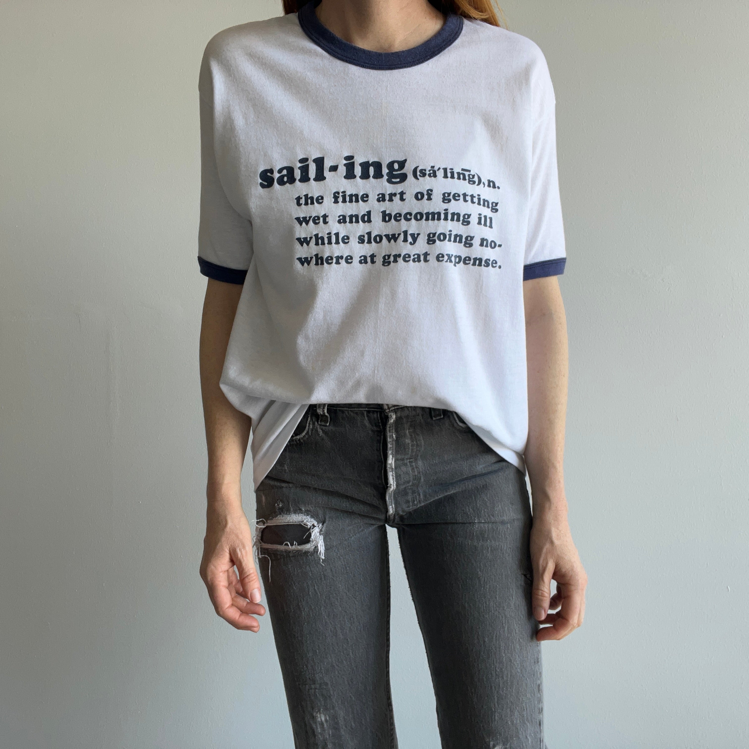 1980s Sail-ing (n) Ring T-Shirt by Hanes