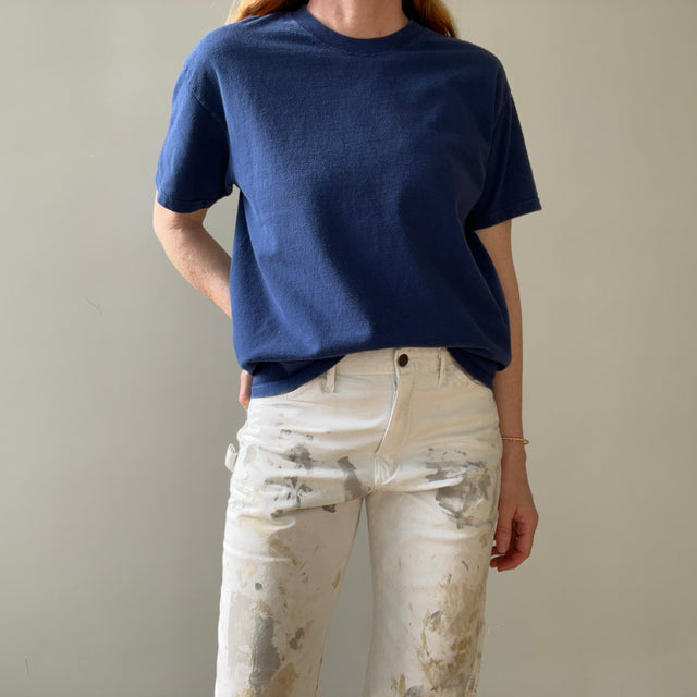 T-shirt teinté de peinture noire vierge des années 00