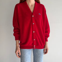 1970/80s Red Izod Lacoste Cardigan - Be Still My Heart