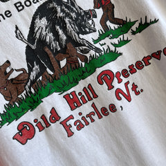 1980s I survived The Boar Hunt at Wild Hill Preserve - Fairlee, Vermont - Baseball T-Shirt