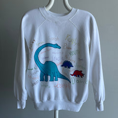 1980s Dinosaur with 80s Names DIY Sweatshirt on a Pannill