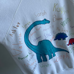 1980s Dinosaur with 80s Names DIY Sweatshirt on a Pannill