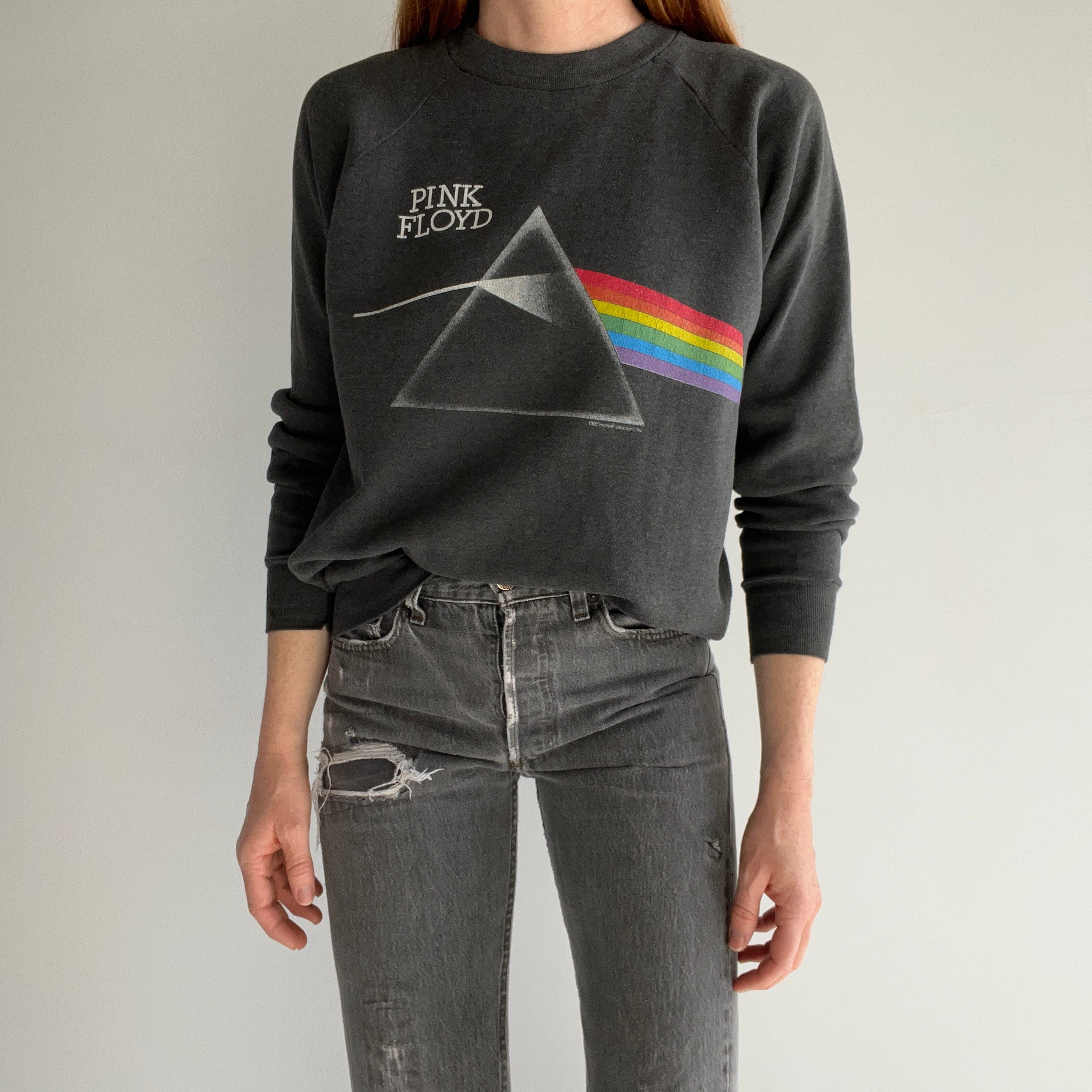 1987 Pink Floyd Front and Back Tour Sweatshirt on a Healthknit !!!