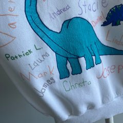 1980s Dinosaur with 80s Names DIY Sweatshirt on a Pannill