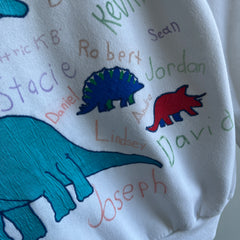 1980s Dinosaur with 80s Names DIY Sweatshirt on a Pannill