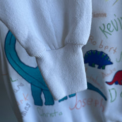 1980s Dinosaur with 80s Names DIY Sweatshirt on a Pannill