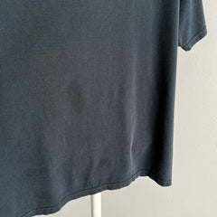 1990s Blank Black Cotton T-Shirt