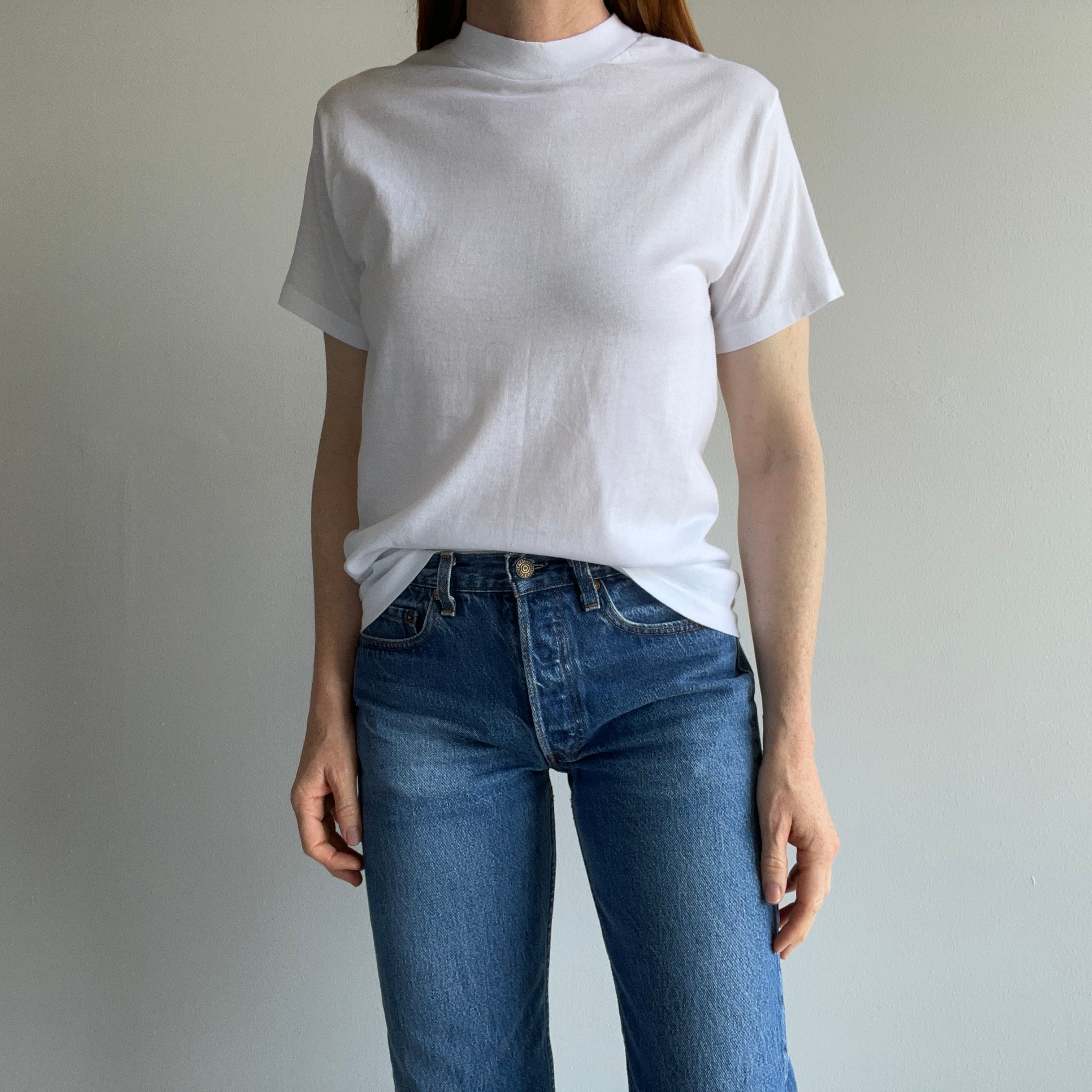 1980s/90s Blank White T-Shirt - Single Stitch, Lovely