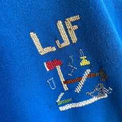 1980s DIY Needlepoint LFJ and Some Tools Sweatshirt