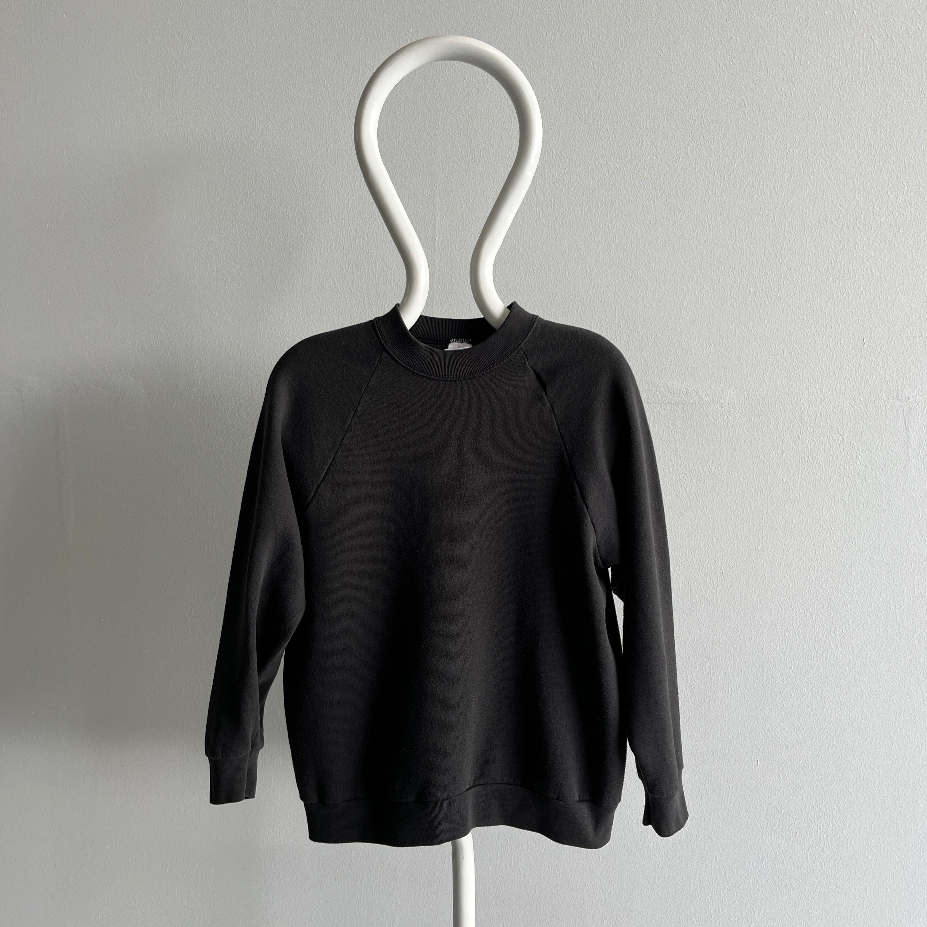 1980s Faded Blank Black FOTL Sweatshirt