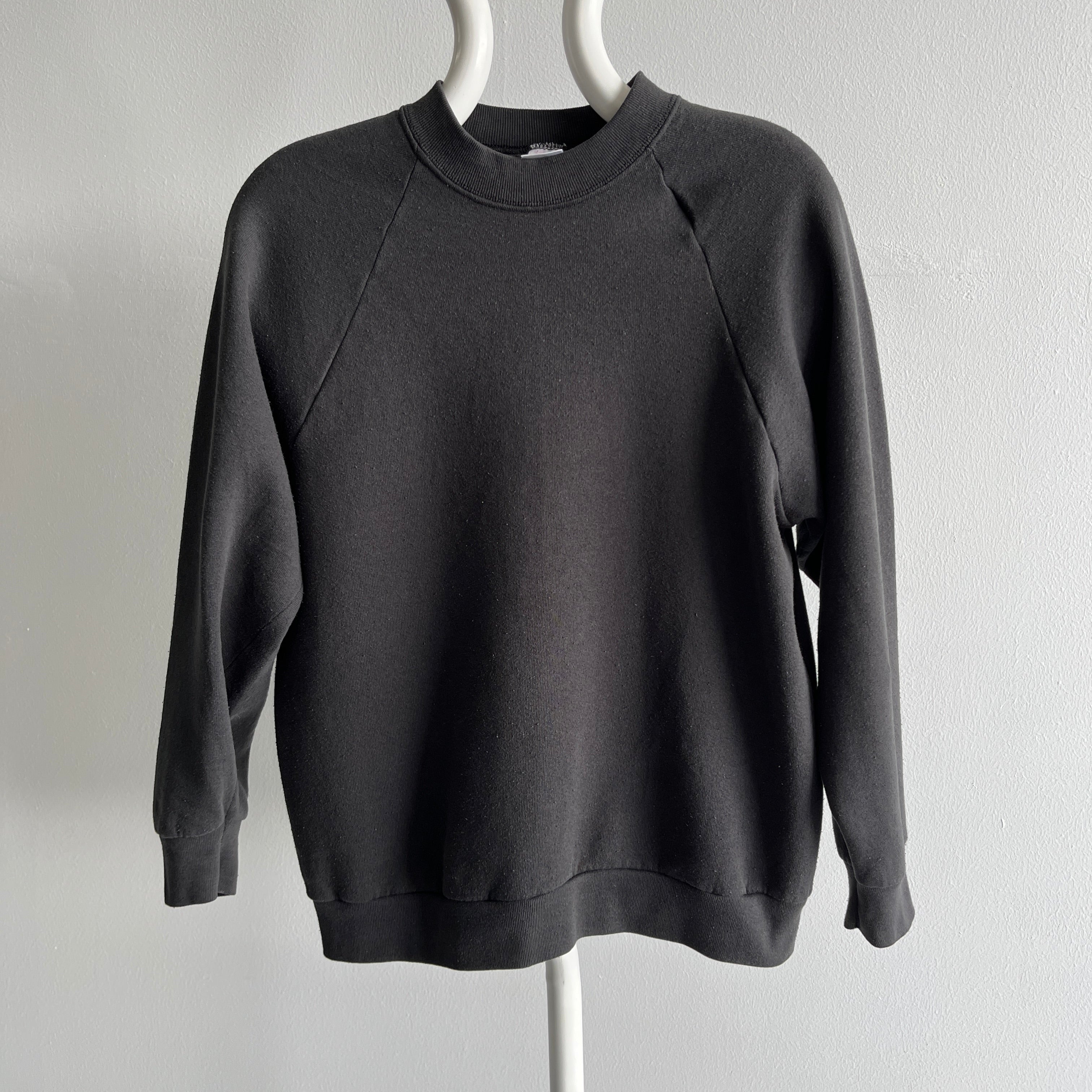 1980s Faded Blank Black FOTL Sweatshirt