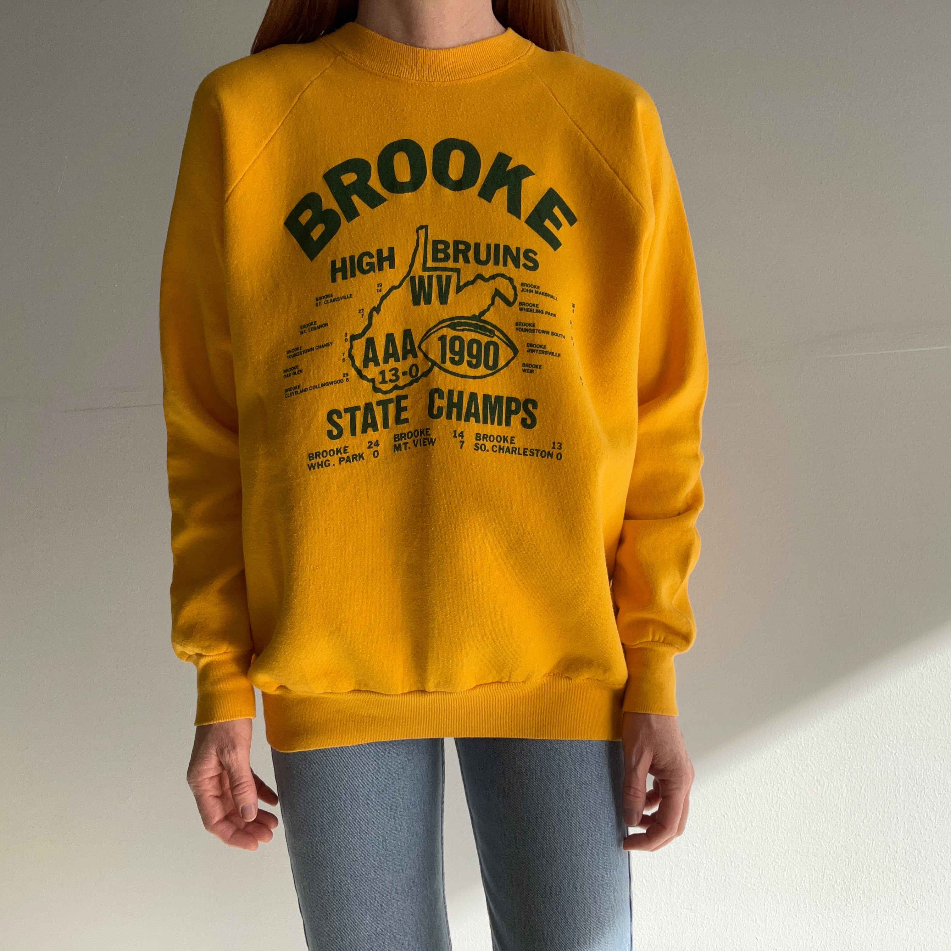 1990 Brooke State Champs Front and Back Sweatshirt