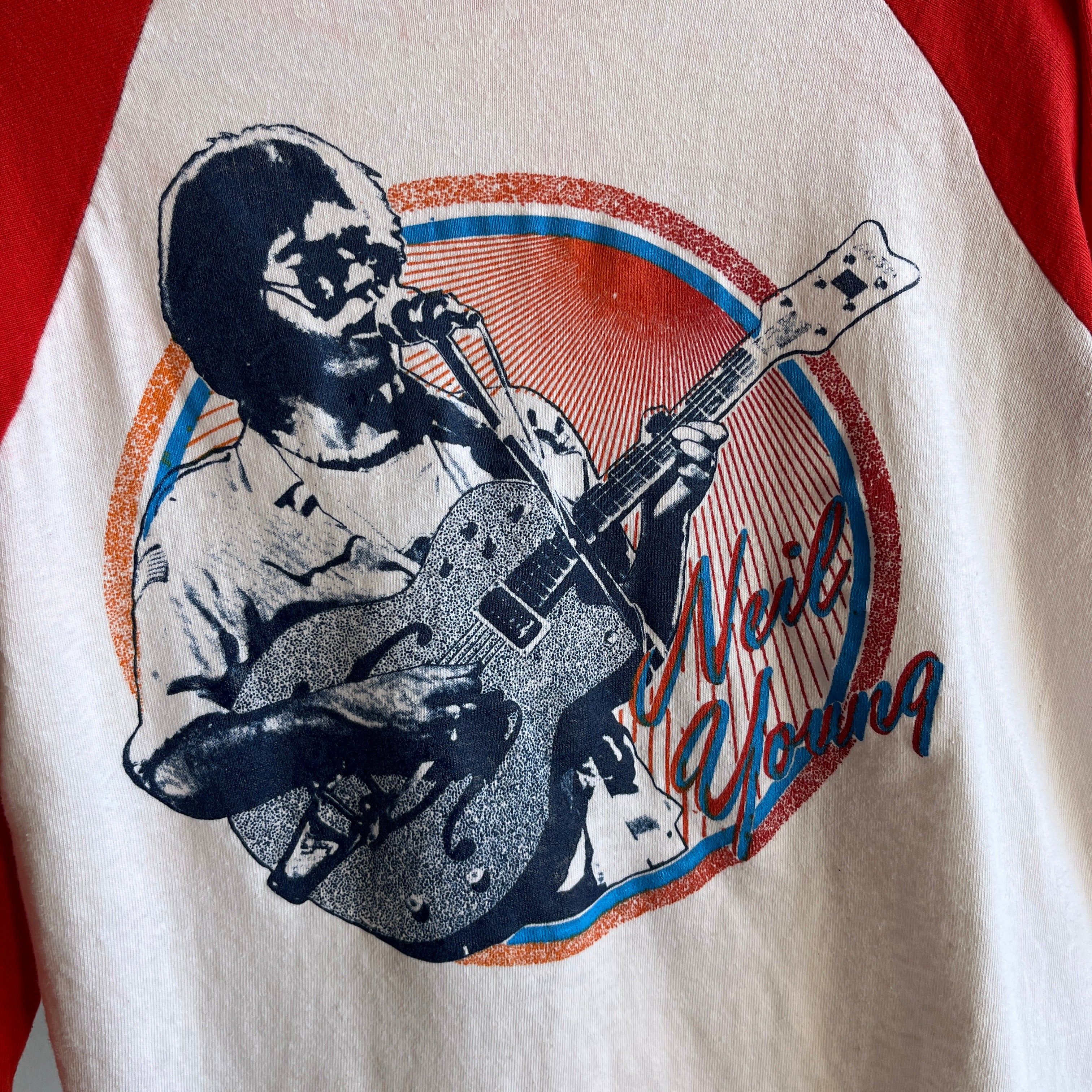 1978 Neil Young Crazy Horse Tour Cotton Baseball T-Shirt - For Collector/Super Fan Only