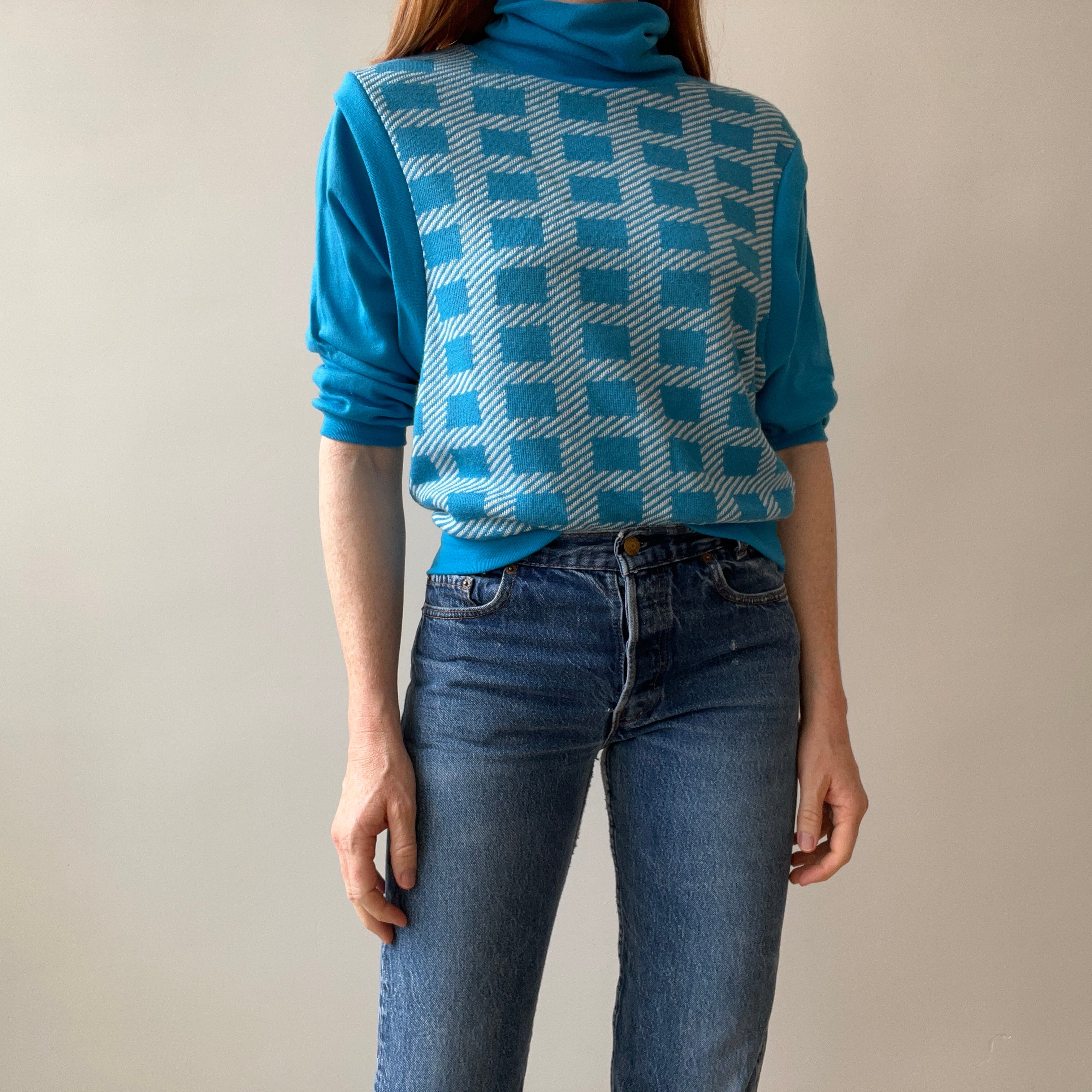 1980s SUPER EIGHTIES Turtle Neck Sweater - Lightweight