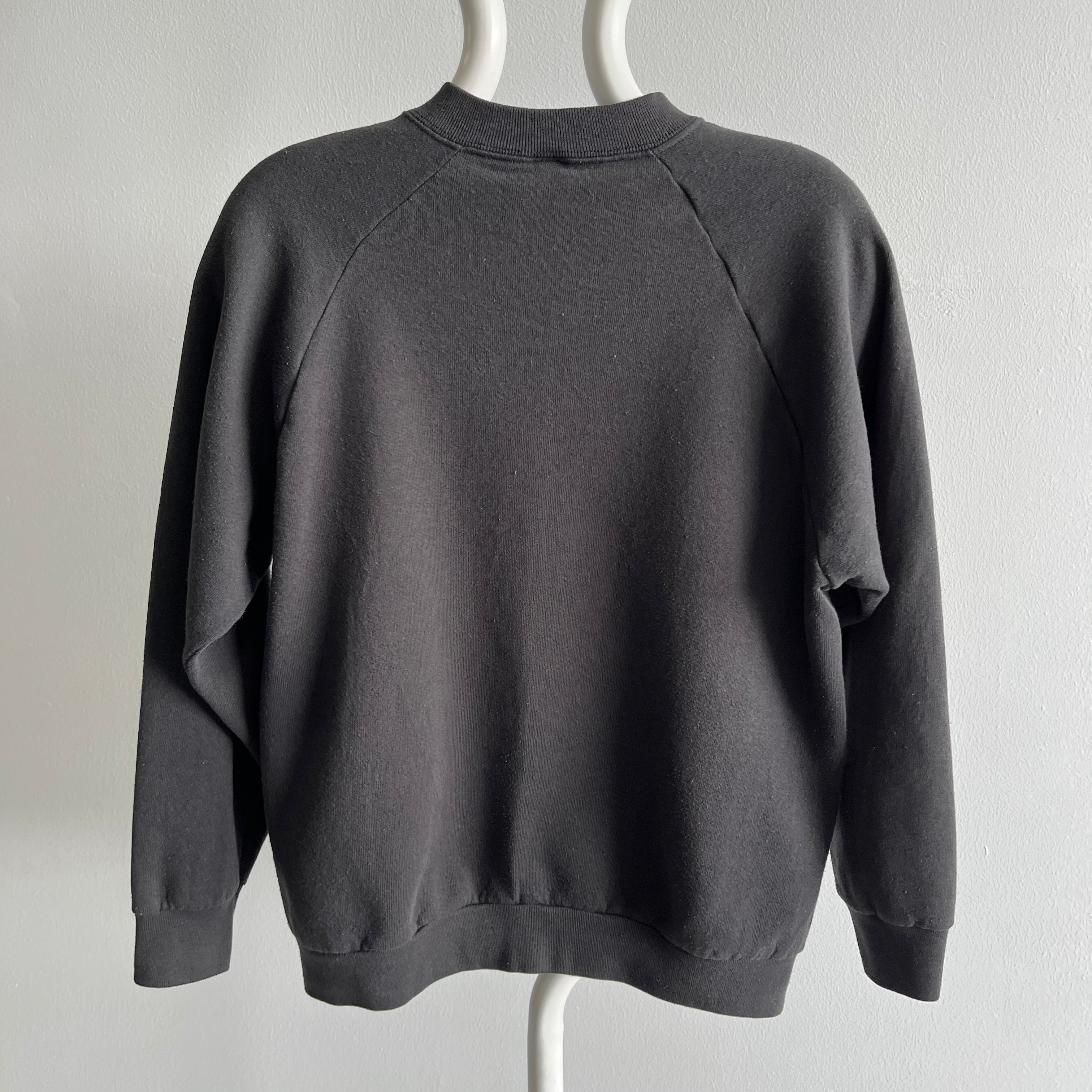 1980s Faded Blank Black FOTL Sweatshirt