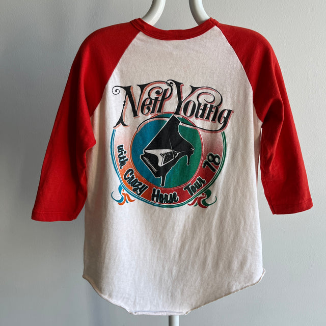 1978 Neil Young Crazy Horse Tour Cotton Baseball T-Shirt - For Collector/Super Fan Only