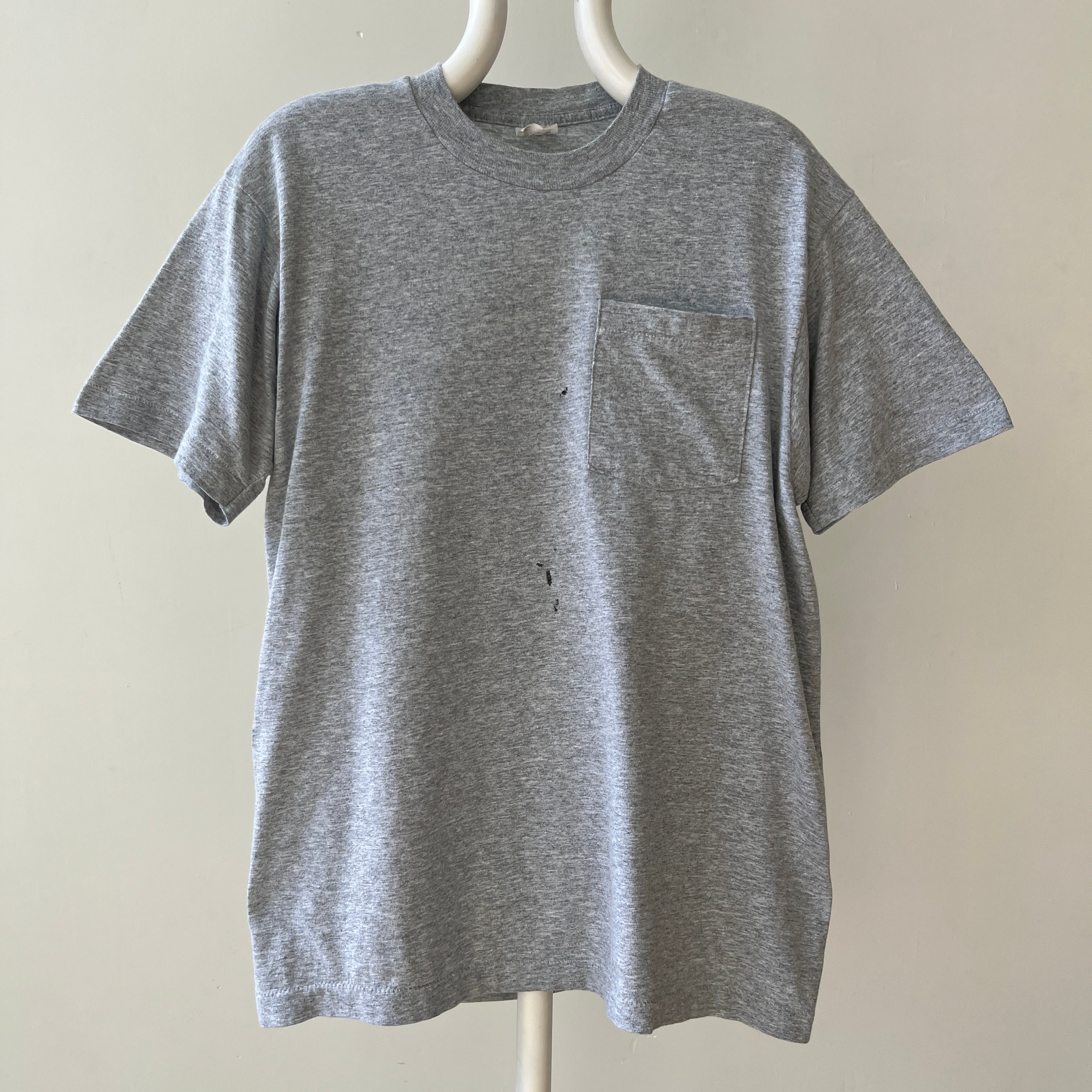 1980s/90s Blank Grey Pocket T Shirt