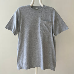 1980s/90s Blank Grey Pocket T Shirt