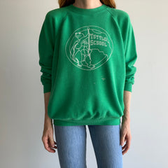 1980s Turtle School Paint Stained Sweatshirt