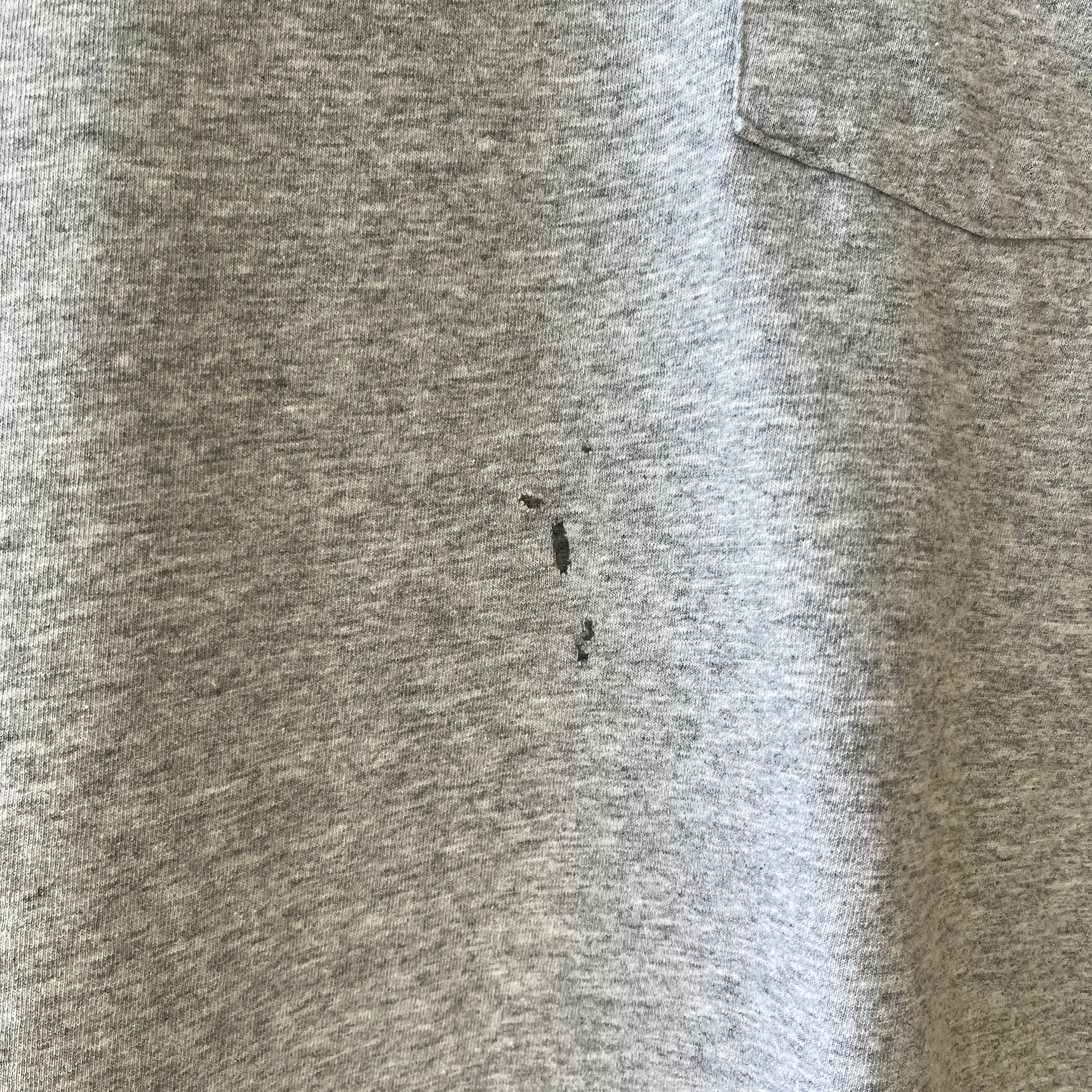 1980s/90s Blank Grey Pocket T Shirt