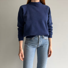 1980s Blank Navy Sweatshirt