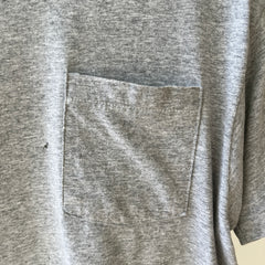 1980s/90s Blank Grey Pocket T Shirt