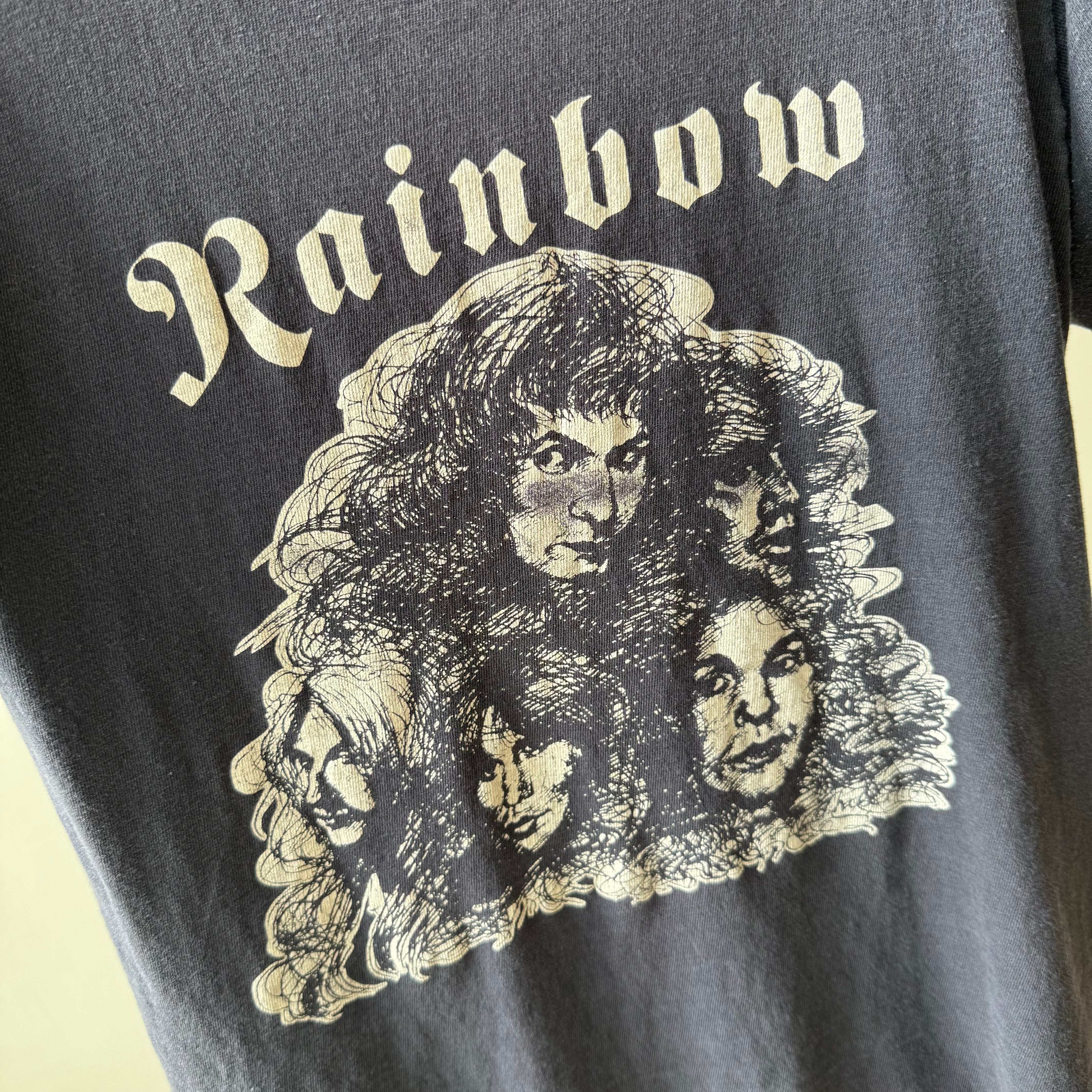 1976 Rainbow World Tour Front and Back T-Shirt - INCREDIBLE