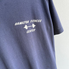 1970/80s Hamilton Fitness V-Neck T-Shirt - Worn