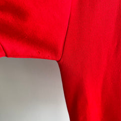 1960/70s Super Soft Creslan Red Warm Up Sweatshirt