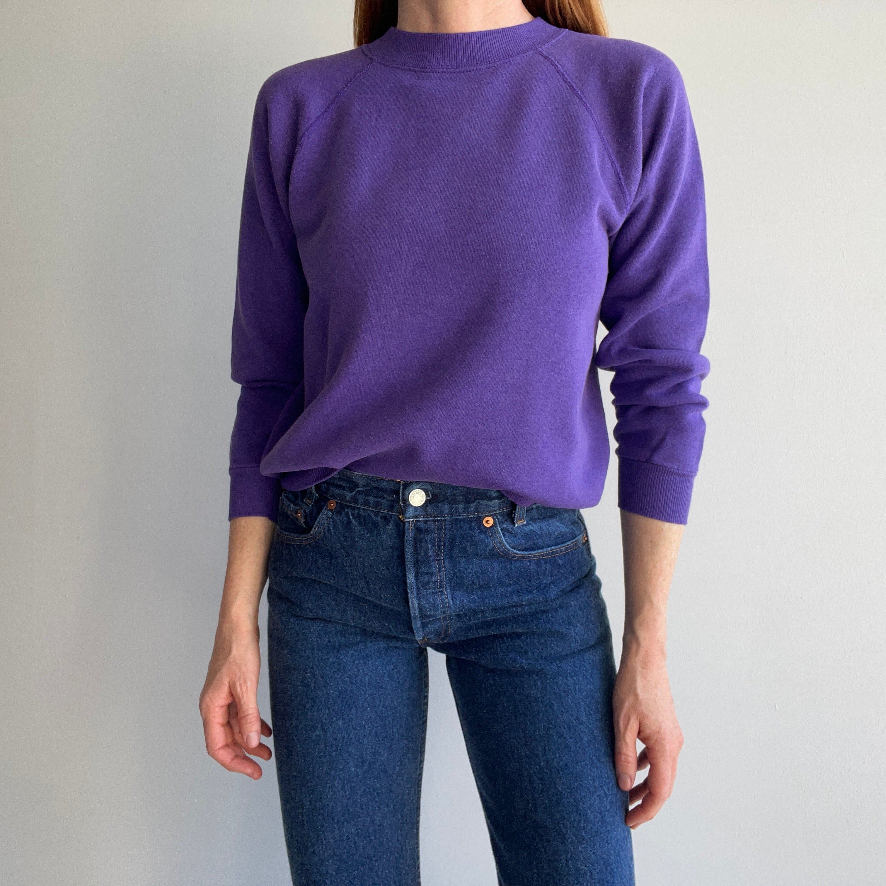 1980s Nicely Faded Soft Purple Raglan