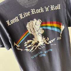 1976 Rainbow World Tour Front and Back T-Shirt - INCREDIBLE