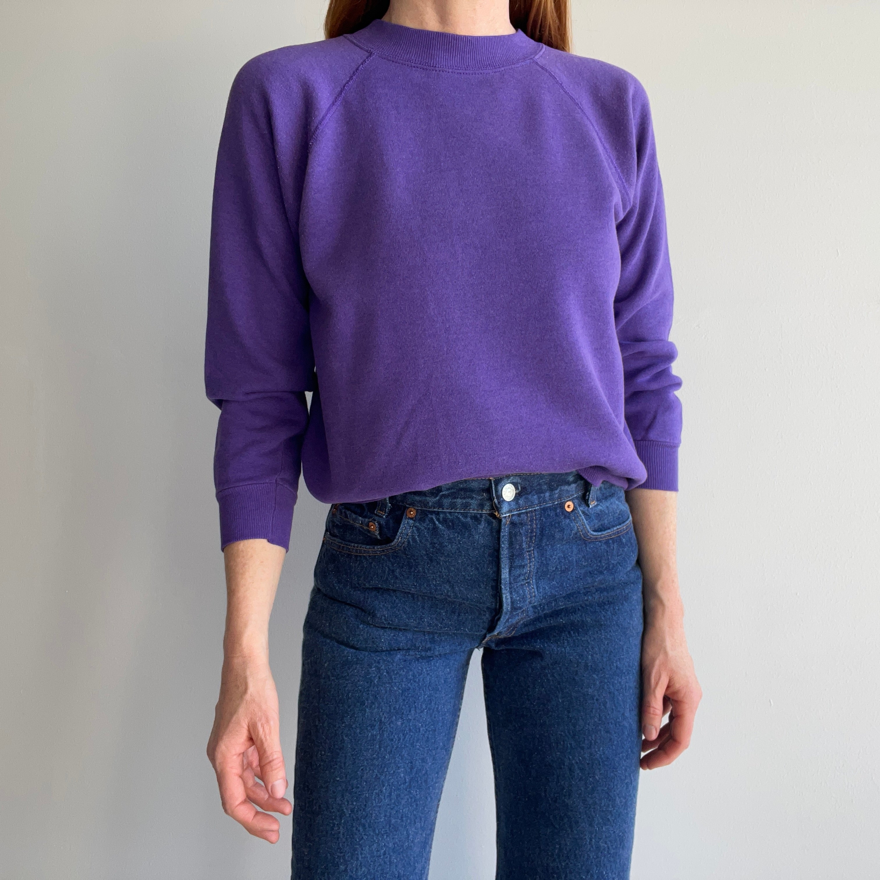 1980s Nicely Faded Soft Purple Raglan