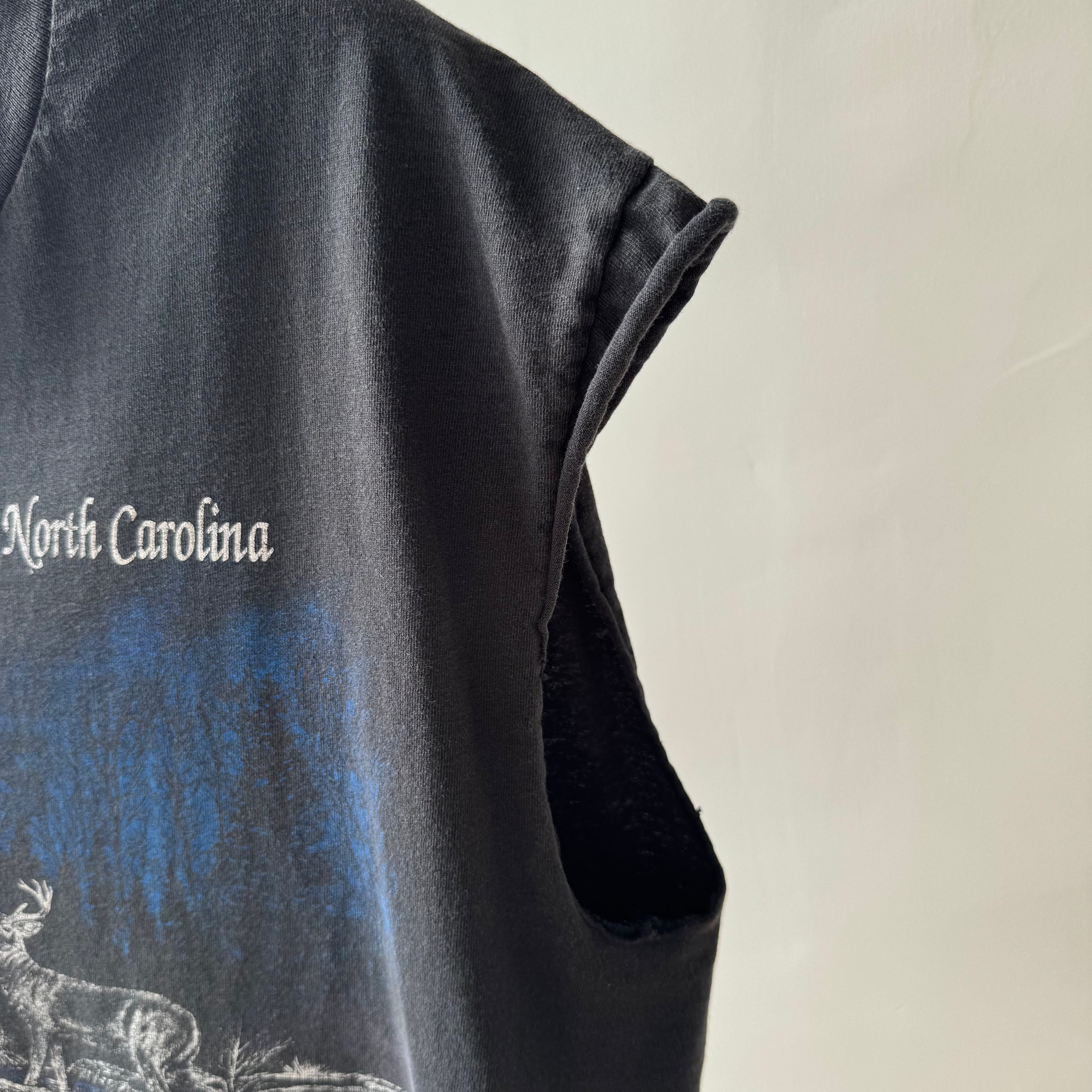 1990s Cut Sleeve Cotton North Carolina T-Shirt